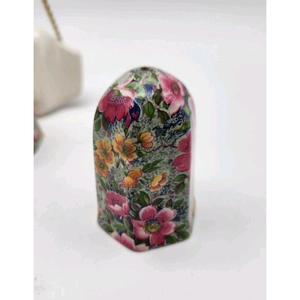 LORD NELSON ENGLISH FLORAL CHINTZ "BRIAR ROSE" BONE CHINA SALT & PEPPER SHAKERS - Picture 4 of 10